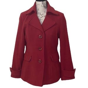 Cabi Red Pea Coat